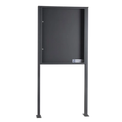 vendita online Bacheca porta avvisi maxi sb3 con pali sostegno verniciata grigio ferro Cassette postali, bacheche e casellari Silmec